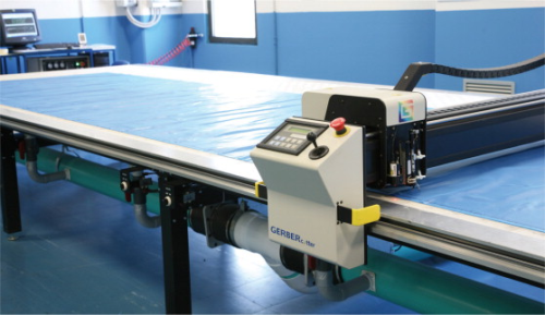 The Gerber Technology DCS 2500 cutting system installed at Italian company CAM.