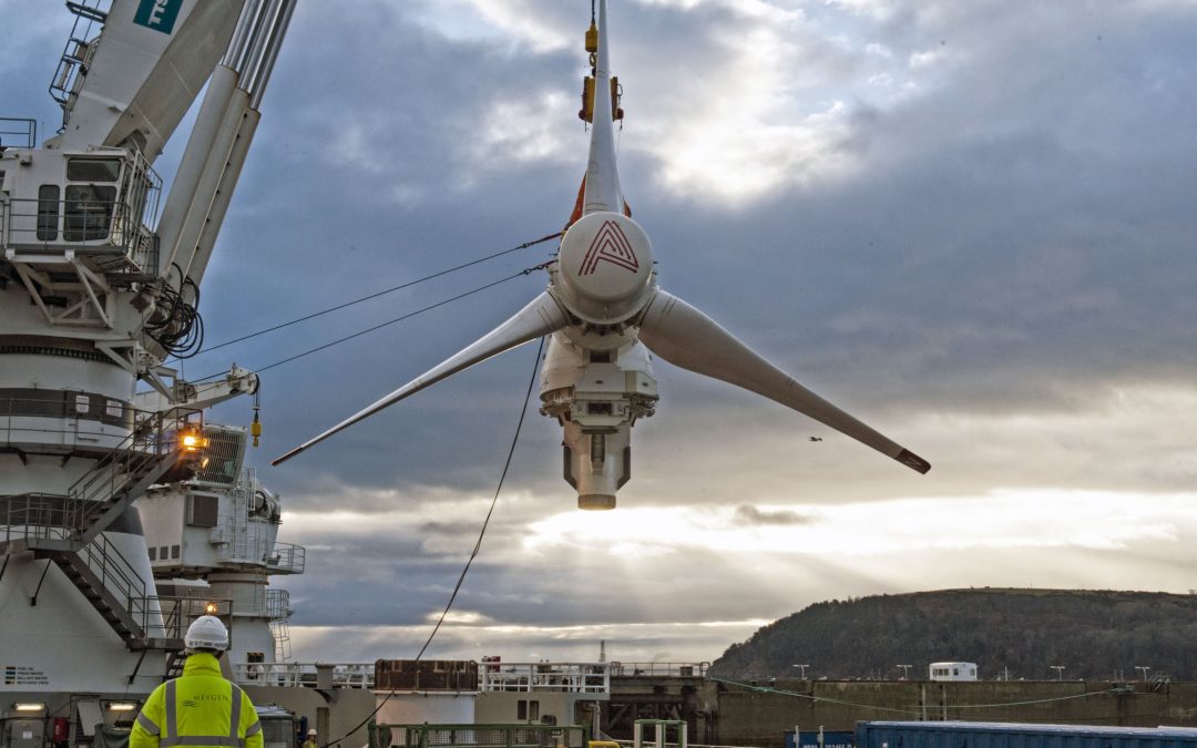 The 1.5 megawatt AR1500 turbine is situated in the Pentland Firth.