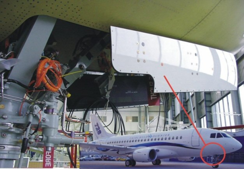 The study was performed on the nose landing gear doors of a Dornier 728 aircraft.