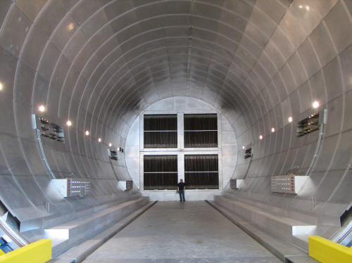 This super-sized autoclave with an inside working diameter of 30 ft (9.14 m) and length of 76 ft (23.2 m) was fabricated by ASC Process Systems for Vought Aircraft.