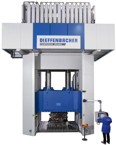 FPC@Western will house a 
2500 tonne Compress Plus® hydraulic compression moulding press from Dieffenbacher, similar to that shown here.