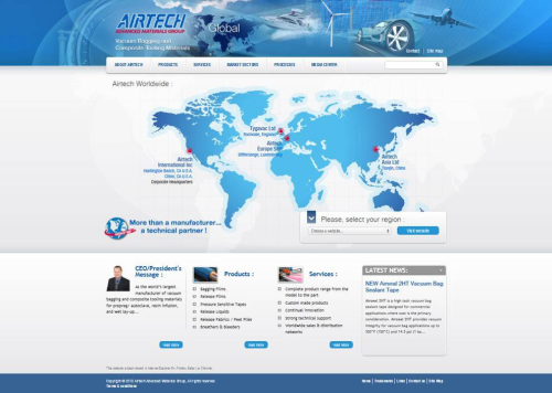 Airtech's new website will launch next year.