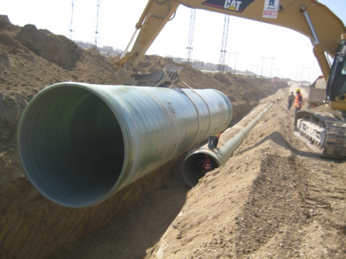 The low weight of GRP pipe reduces the size of the lifting equipment required, lowering installation costs.
