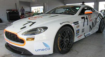 Umeco is sponsoring two Multimatic Motorsports’ Aston Martin Vantage V8 race cars competing in the 2012 Grand-Am Continental Tire Sports Car Challenge (CTSCC). (Picture © Multimatic Motorsports.)