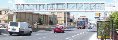Figure 5. A 30 m span FRP footbridge built in Portugal in 1998. (Picture courtesy of Gurit UK.)