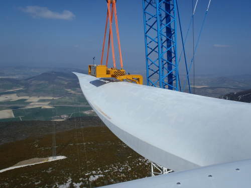 Shown is Gamesa's G128-5.0 MW turbine. A single unit can  generate enough power in one year to supply roughly 5,000 households.