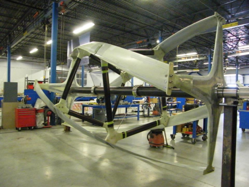The ORPC tidal turbine in the Hall US factory in Bristol, Rhode Island.