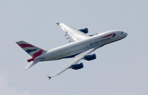 British Airways’ first Airbus A380 took part in the flying displays at Le Bourget, prior to its delivery to the airline on 4 July. Airbus is scheduled to deliver the second A380 to British Airways in September. British Airways has ordered a total of 12 A380s. (Picture ©Airbus/ S. Ramadier.)