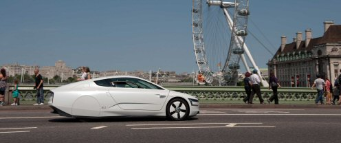 Volkswagen's XL1 two-seat plug-in hybrid made its UK debut in July. Described as 