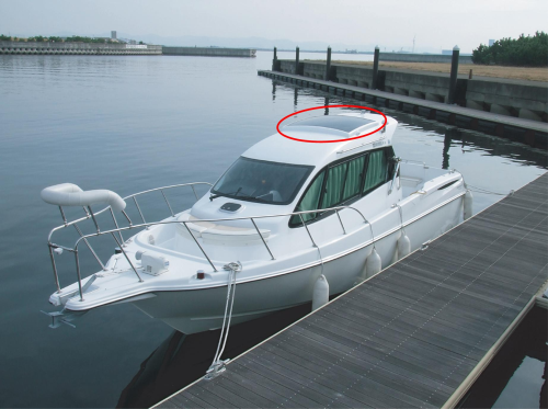 The solar panels can be used to provide a supplemental power source for electronics and appliances installed on recreational boats.