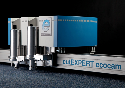 Expert Systemtechnik's new cutEXPERT ecocam single-ply cutter.