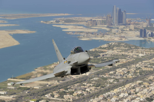 The Eurofighter flying over Abu Dhabi. (Picture © 2011 Eurofighter - K. Tokunaga.)