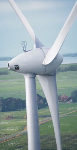 Composites are not only used to manufacture the turbine's rotor blades, they can also be used to produce the drive shafts. (Picture courtesy of Enercon.)