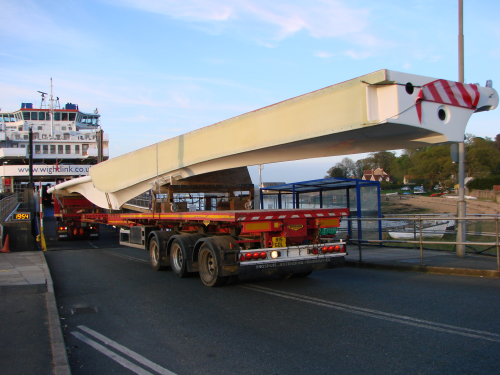 Loading onto the ferry from the Isle of Wight. (Picture courtesy of AM Structures.)