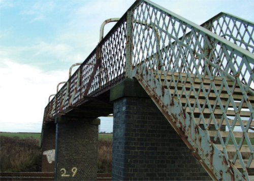 Figure 4. Existing rusting steel footbridge.