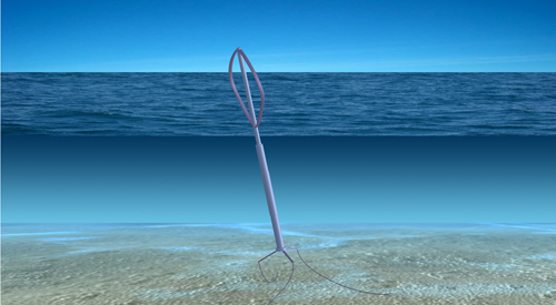 The DeepWind project combines a vertical-axis wind turbine, new wind turbine blade technology, a full power transmission and control system, and a rotating, floating offshore substructure.