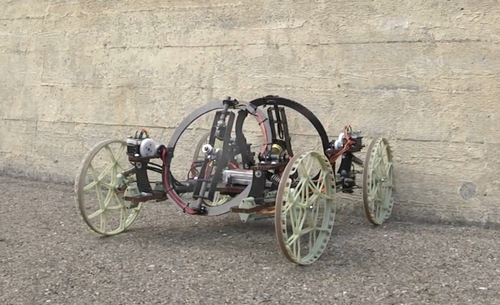 VertiGo, a wall-climbing robot, has a carbon fiber breastplate.