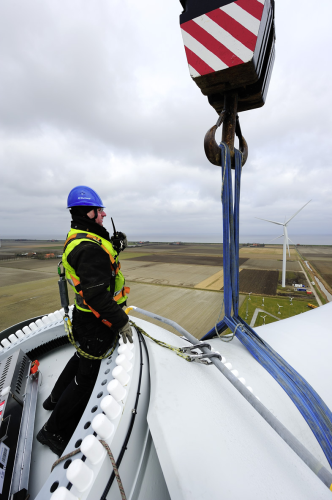 GE's prototype high-efficiency, high-output wind turbine is operational at a test site in the Netherlands.