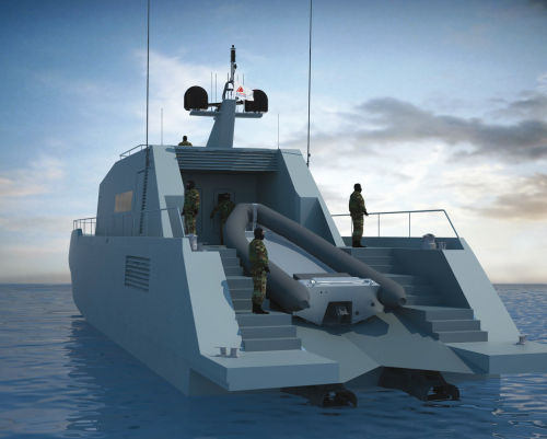 The Guardian multi-purpose patrol vessel has a lightweight construction and can be reinforced with most types of armament without reducing performance.