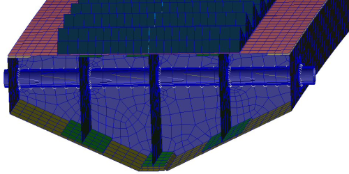 The bridge was modelled using finite element analysis (FEA) and analysed.