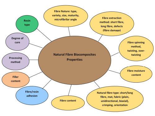 Figure 4: Factors that influence on the performance of natural fibre bio-composites.