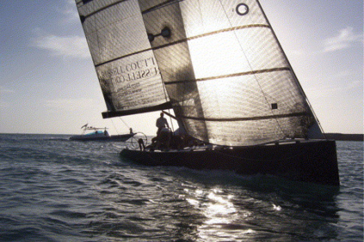 hull of racing yacht