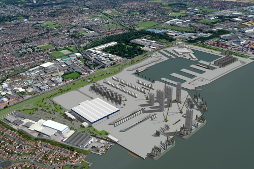 Rendering of the Green Port Hull project, which has been in the making for around four years. Siemens manufacturing plans will help create around 1,000 jobs.