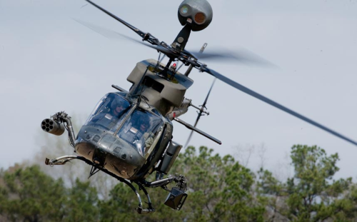 The Bell OH-58D Kiowa Warrior helicopter. (Picture courtesy of Bell Helicopter.)