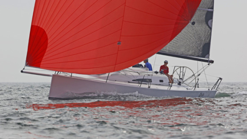 The new J/111 sailboat from J/Boats is an early platform for the Hall/Zyvex carbon nanotube mast technology.