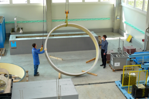 HOBAS can now conduct tests on pipes up to 4 m in diameter.
