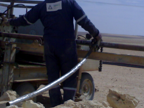 Figure 3: Made up Duoline® D-20 lined tubing quick laying speed with rudimentary equipment for the project under the guidance of licensee MaxTube.
