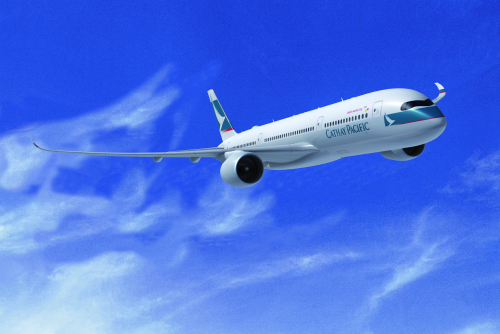 Cathay Pacific Airways has ordered 30 A350 XWB long range aircraft. (Picture © Airbus S.A.S./computer rendering by Fixion.)
