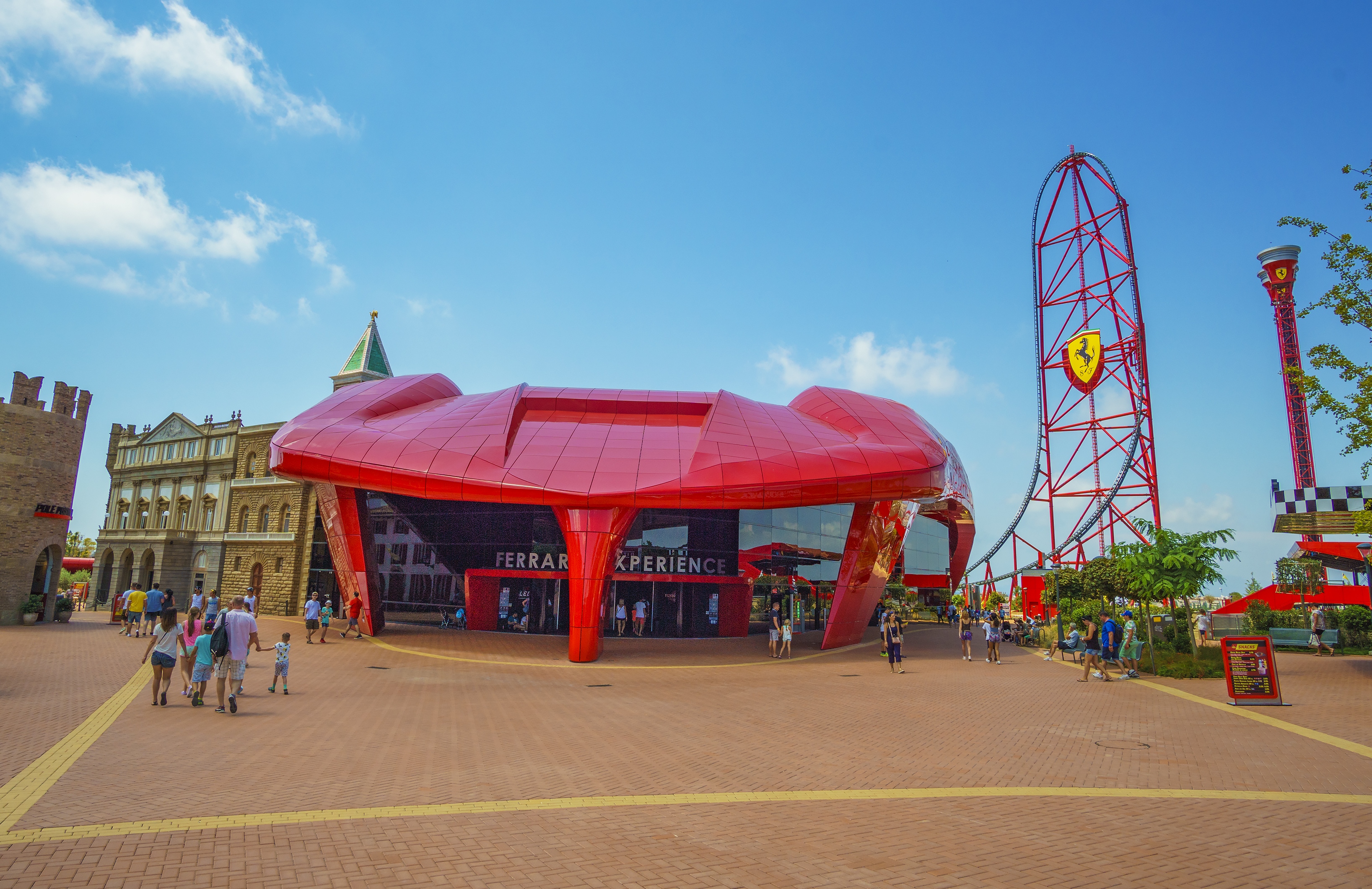 The FRP composite parts supplied covered approximately 1.500 m2 of the new Ferrari Land theme park in Spain.