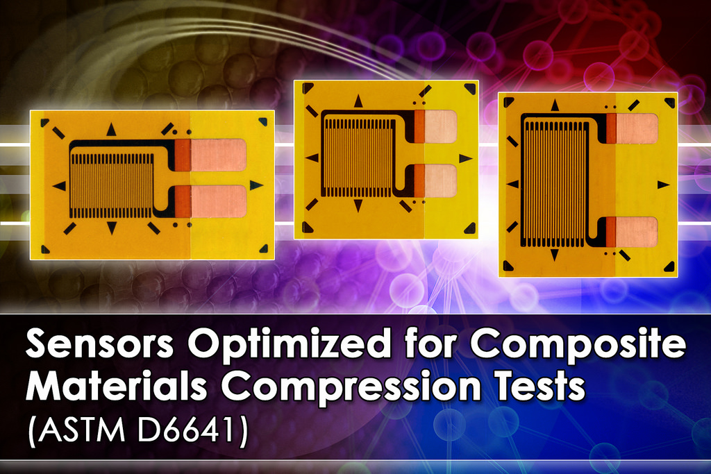 Micro-Measurements has released three CEA-Series strain gages designed to perform standard compression tests on polymer matrix composite materials