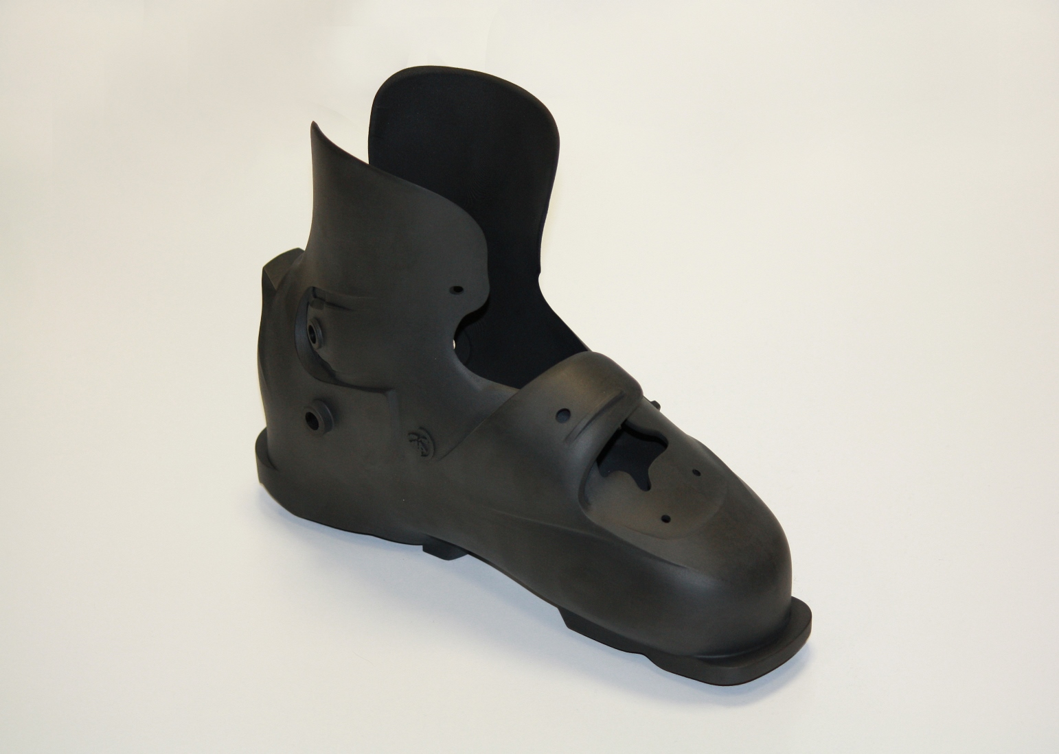 A skiboot made from Windform 3D printing material.
