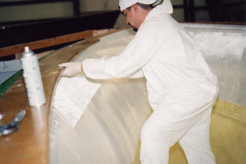 The vacuum infusion-specific adhesive was developed to hold dry materials onto structural surfaces during the vacuum infusion process.