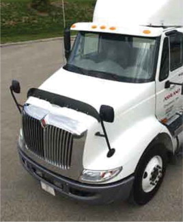 Ashland puts its materials where its customers are by purchasing Class 8 trucks that utilise SMC hood assemblies made with AROTRAN polyester. (Picture courtesy of Ashland Distribution.)