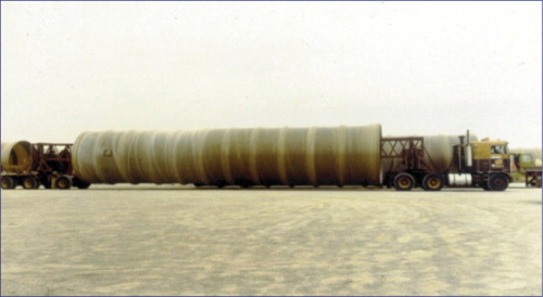 Figure 4: Pipe being transported to site.