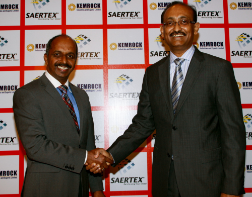 Dr P.K.C. Bose, Managing Director & CEO, SAERTEX India (left) and Kalpesh Patel, Chairman & Managing Director, KEMROCK Industries and Exports Ltd (right).