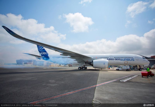 A350 XWB MSN1's first engine run in Toulouse, France, on 2 June. (Picture © Airbus S.A.S./A. Tchaikovsky.)