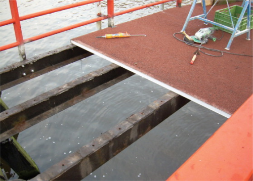 Figure 9: Bridge deck replacement with FRP.