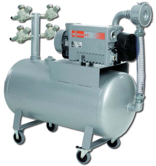 The Busch Vac Inject VI 0040 F vacuum system.