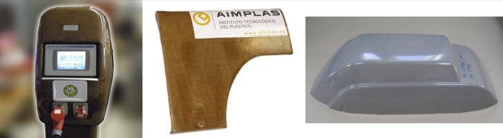Parts manufactured by biocomposites in different projects where AIMPLAS has participated.