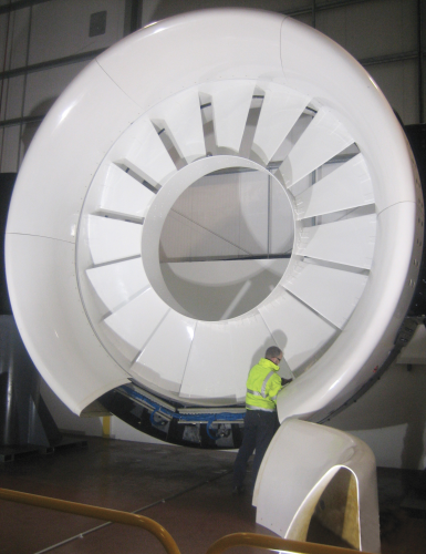 OpenHydro's Open-Centre Turbine is designed to be deployed directly on the seabed. (Image courtesy of OpenHydro.)