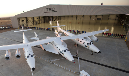 The Spaceship Company's new hangar. (Picture courtesy of Mark Greenberg.)