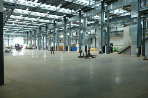 The production space prior to installation of equipment.