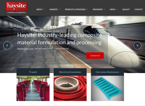 Haysite Reinforced Plastics has launched its new website at www.haysite.com.
