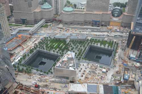 Construction of the National September 11 Memorial & Museum.