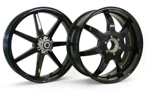 A set of Ducati motorcycle wheels supplied by Harwood Performance Source Ltd, UK distributor for a range of BST products. (Image courtesy of Blackstone Tek and Harwood Performance Source.)
