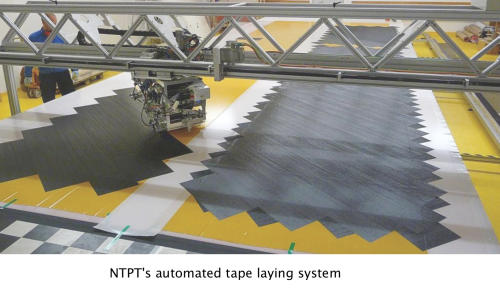 NTPT's automated tape laying system.